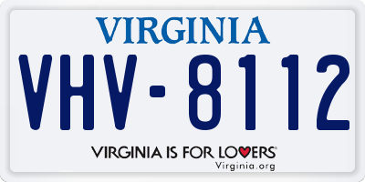 VA license plate VHV8112