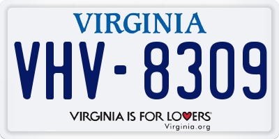 VA license plate VHV8309
