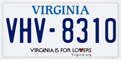 VA license plate VHV8310