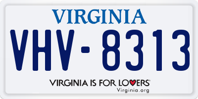 VA license plate VHV8313