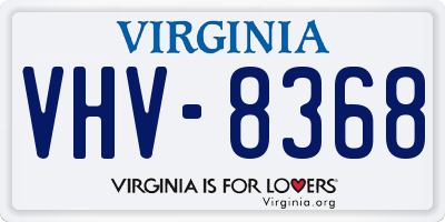VA license plate VHV8368