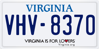 VA license plate VHV8370