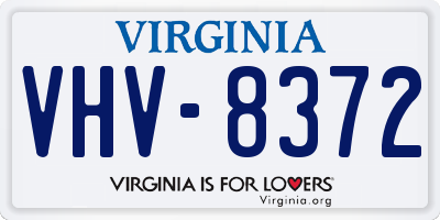 VA license plate VHV8372