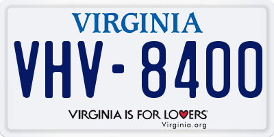 VA license plate VHV8400