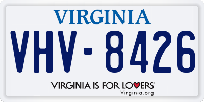VA license plate VHV8426