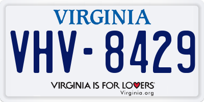 VA license plate VHV8429