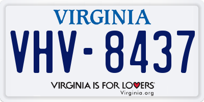 VA license plate VHV8437