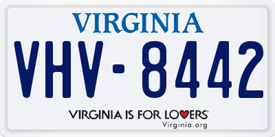 VA license plate VHV8442