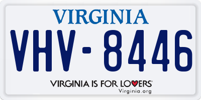 VA license plate VHV8446