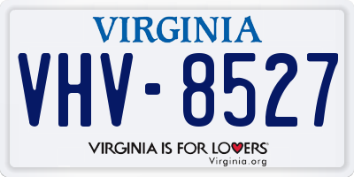 VA license plate VHV8527