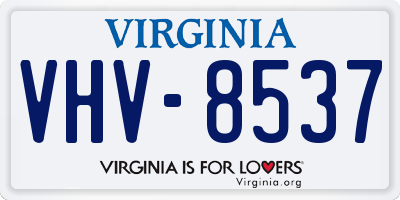 VA license plate VHV8537