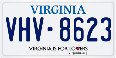 VA license plate VHV8623