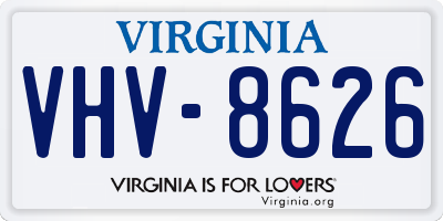 VA license plate VHV8626