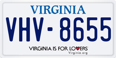 VA license plate VHV8655