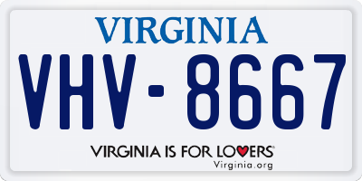 VA license plate VHV8667