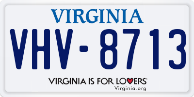 VA license plate VHV8713