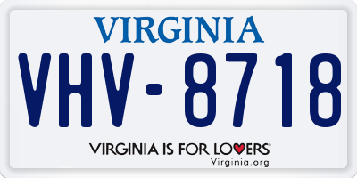 VA license plate VHV8718