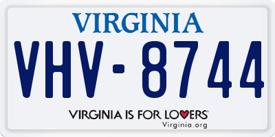 VA license plate VHV8744