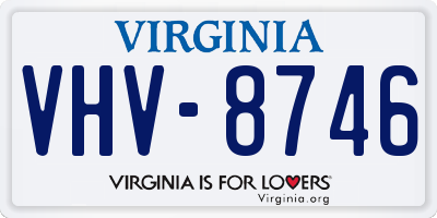VA license plate VHV8746