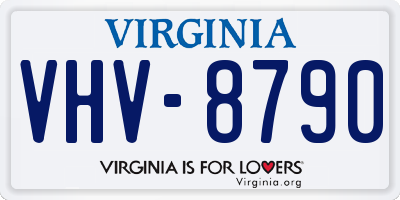VA license plate VHV8790