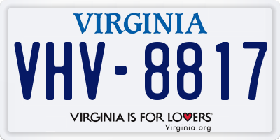 VA license plate VHV8817