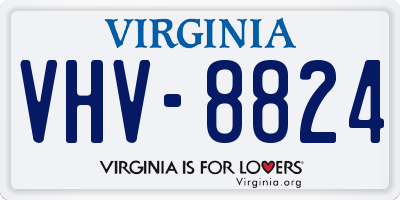 VA license plate VHV8824