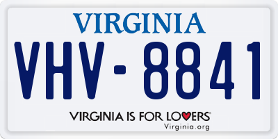 VA license plate VHV8841