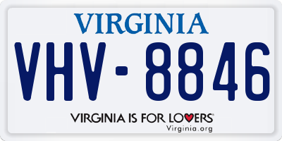 VA license plate VHV8846