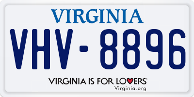 VA license plate VHV8896