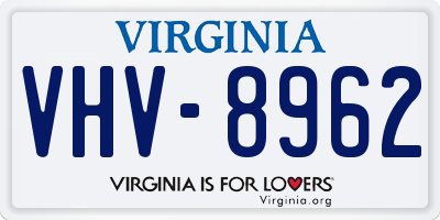 VA license plate VHV8962