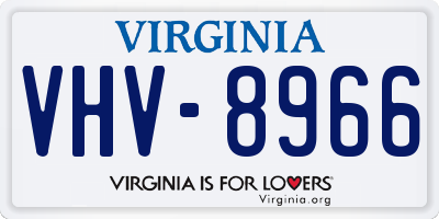 VA license plate VHV8966