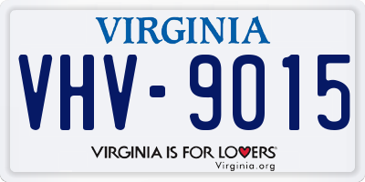 VA license plate VHV9015