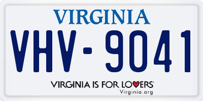 VA license plate VHV9041