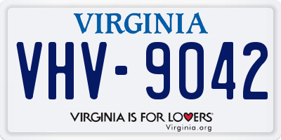 VA license plate VHV9042