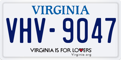 VA license plate VHV9047