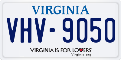 VA license plate VHV9050