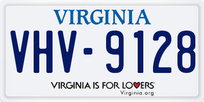 VA license plate VHV9128