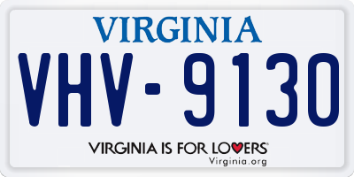 VA license plate VHV9130