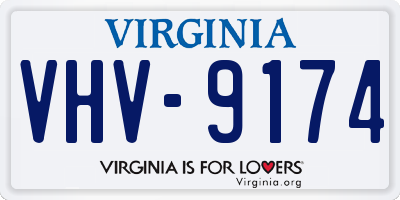 VA license plate VHV9174