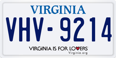 VA license plate VHV9214