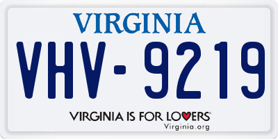 VA license plate VHV9219