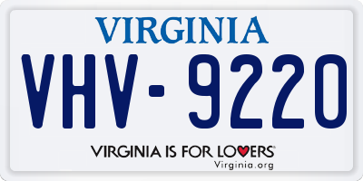VA license plate VHV9220