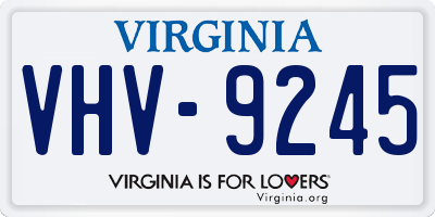 VA license plate VHV9245