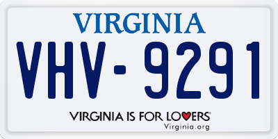 VA license plate VHV9291