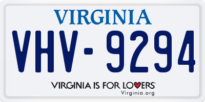 VA license plate VHV9294