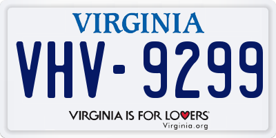 VA license plate VHV9299