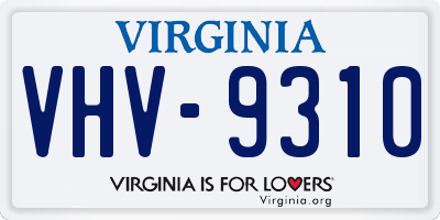 VA license plate VHV9310