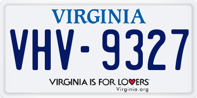 VA license plate VHV9327