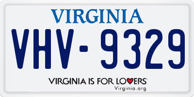VA license plate VHV9329