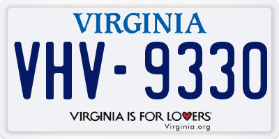 VA license plate VHV9330
